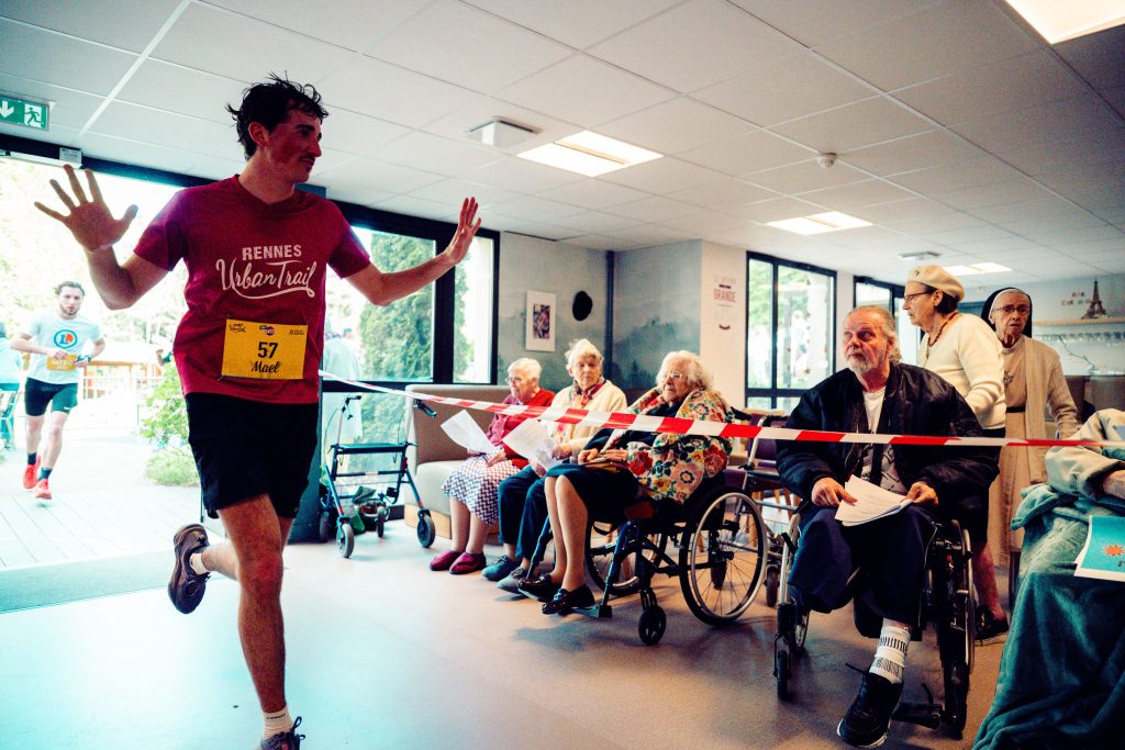 Coureur de l’Urban Trail à la Maison Saint-Louis